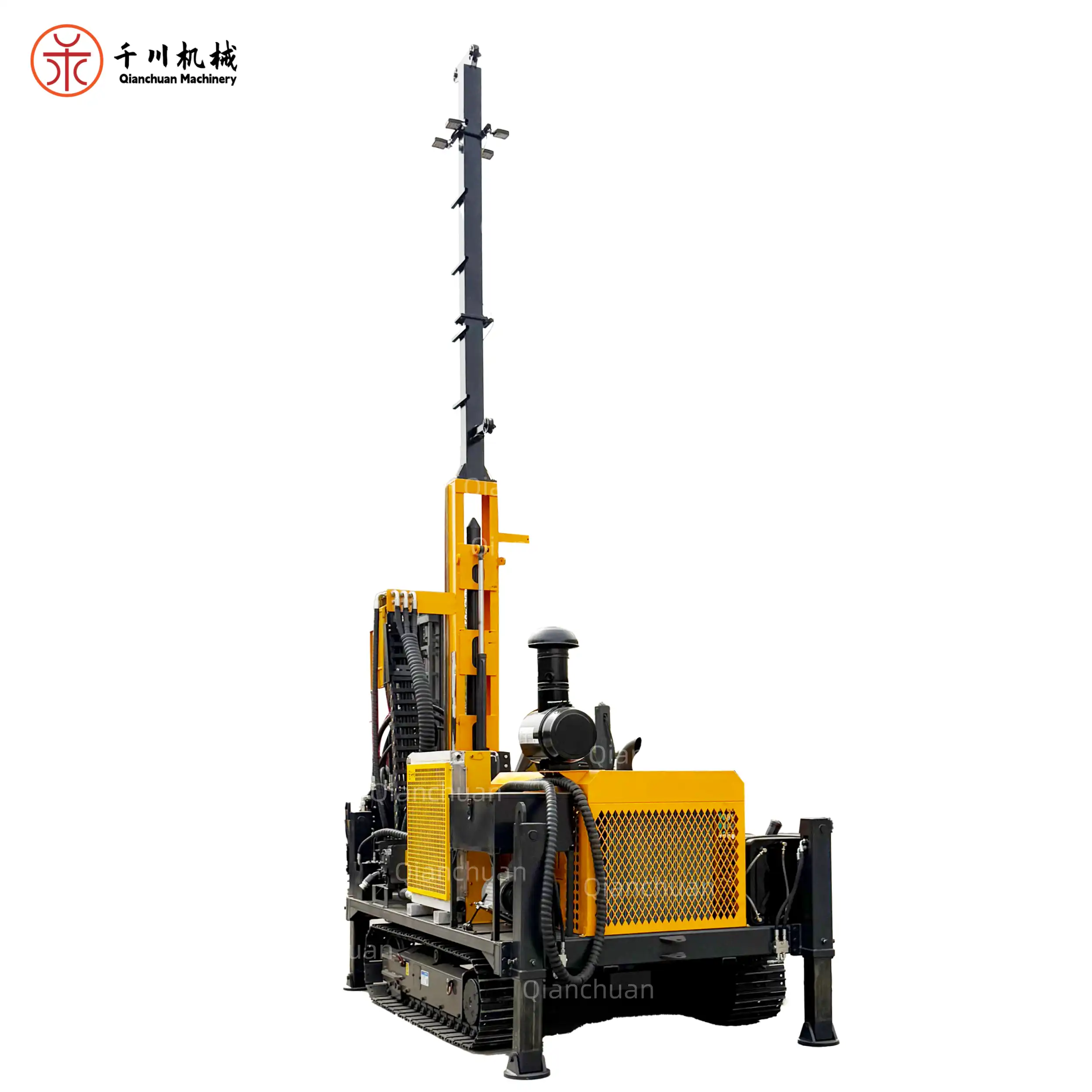 fully hydraulic rope core drilling rig